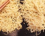 高菜とあわび茸の★かたやきそば餡かけ★作り方3写真