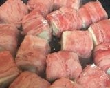 牛肉の焼き豆腐巻き♪梅ワイン煮☆作り方5写真