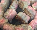 牛肉の焼き豆腐巻き♪梅ワイン煮☆作り方6写真