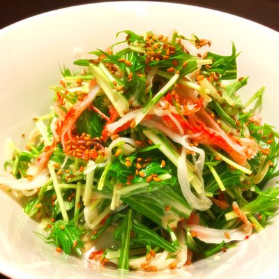 カニカマと水菜の簡単サラダ by りえままキッチン 【クックパッド