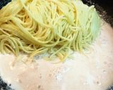 カフェ風★絶品【明太子クリーミィパスタ】作り方5写真