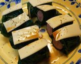 ちぢみほうれん草のウインナー巻き作り方6写真