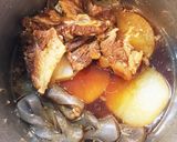 豚軟骨(ソーキ)の角煮風煮物　圧力鍋で作り方5写真