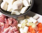 鶏肉と里芋の炒め煮〜生姜風味作り方1写真
