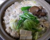 男の　ふわふわ 鶏団子鍋作り方10写真