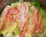 味噌ラーメン風味♡白菜豚バラ鍋作り方4写真