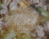 素麺と鶏肉だんごの鍋作り方6写真