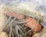 鮭ともやし、ぶなしめじの蒸し物作り方5写真