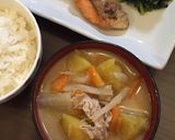 我が家の豚汁☻ サツマイモ入り作り方9写真
