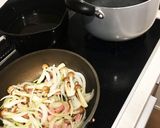 ベーコンとキノコ、ほうれん草の和風パスタ作り方3写真