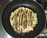 餅入りお好み焼♪簡単チーズひき肉残り野菜作り方12写真