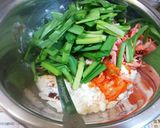 簡単♪ニラキムチチーズちぢみ作り方1写真