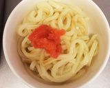 (一人前)包丁不要！レンジで明太うどん作り方2写真