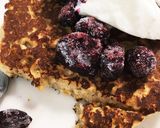 簡単♪卵不使用オートミールパンケーキ作り方4写真