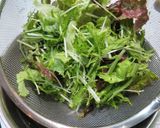 水菜と新生姜のハリハリサラダ作り方1写真