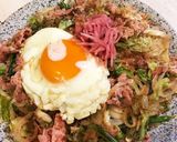 おひとり様晩ご飯…☆目玉乗せ焼うどん作り方8写真