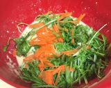 大量消費！水菜のモチモチチヂミ作り方4写真