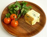 レンジで　ほうれん草とソーセージの蒸し卵作り方4写真