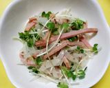 すぐ出来る☆焼豚と玉ねぎのえごま油サラダ作り方5写真