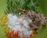 コスパ◎【豆苗とツナのシーザーサラダ】♪作り方4写真