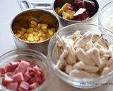 野菜たっぷりケチャップピラフ【作りおき】作り方1写真