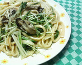 ✿牡蠣と水菜の❀あっさり和風✿焼きうどん作り方4写真