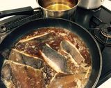 真子入り真カレイの煮付け エノキ添え作り方3写真