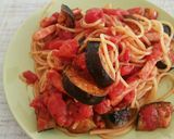 簡単旨い！なすとベーコンのにんトマパスタ作り方5写真