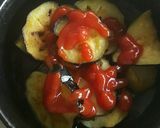 茄子のコンビーフポテトチーズ焼き作り方3写真