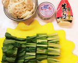 すぐできちゃう！れんこんと小松菜の炒め物作り方1写真