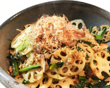 すぐできちゃう！れんこんと小松菜の炒め物作り方6写真
