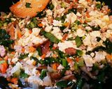 ＊舞茸と椎茸の炒り豆腐＊作り方4写真