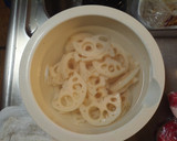 スナック風！？れんこんとほうれん草炒め作り方1写真