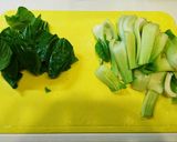 せせりとチンゲン菜の中華っぽい炒め物作り方1写真