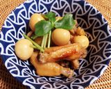 鶏手羽中とうずら卵の照り照り煮♡作り方4写真