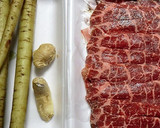 作り置きなら、ゴボウと牛薄切りの煮つけを作り方1写真