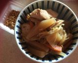 雑煮風蕎麦の納豆かけ作り方1写真