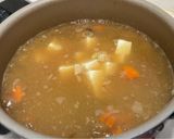 前日の味噌汁に追い鰹と人参と豆腐作り方4写真