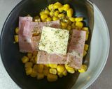 コーンとベーコンのバター焼き作り方1写真