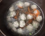 野菜たっぷりメンマ入り肉団子スープ作り方5写真