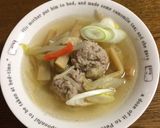 野菜たっぷりメンマ入り肉団子スープ作り方8写真