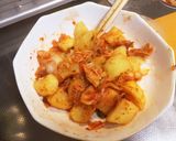 レンジで簡単★粉吹き芋のキムチ和え作り方5写真