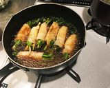 せりラブ♪せりの豚肉巻き・すき焼き風作り方6写真