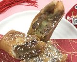 りんごとお餅のスイーツ春巻き　2種作り方12写真