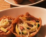 ゆず風味のそうめんサラダ稲荷作り方4写真