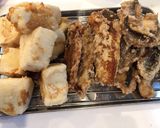 オコゼの唐揚げと揚げ豆腐 骨せんべい添え作り方6写真