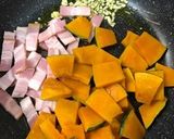 スモークサーモンのかぼちゃクリームパスタ作り方2写真