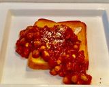簡単♡豆な 朝ご飯 ♡ビーンズ トースト作り方4写真