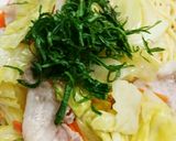 【ゆず香る】キャベツと豚バラスープパスタ作り方5写真