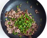 酸豆角肉泥　いんげんの漬物と豚ひき炒め作り方3写真